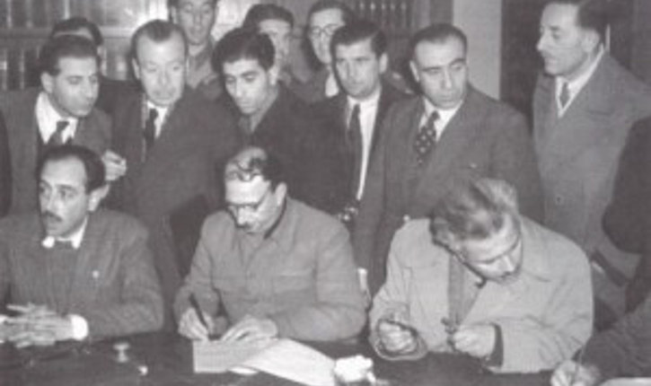 Η υπογραφή της Συμφωνίας της Βάρκιζας