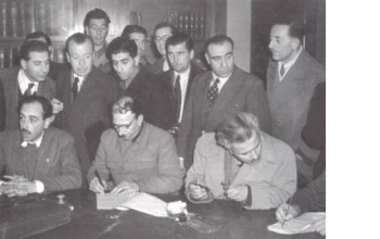Συμφωνία της Βάρκιζας υπογραφή