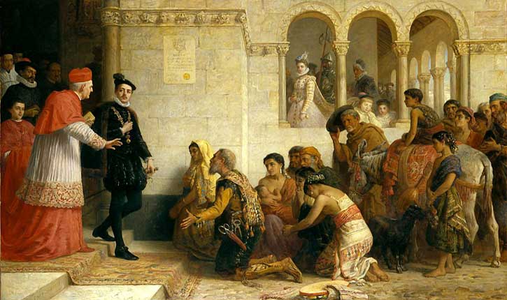 Edwin Longsden Long, "Οι ικέτες, η εκδίωξη των Τσιγγάνων από την Ισπανία" (1872)