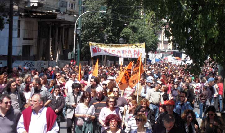Φώτο ρεπορτάζ από την 24ωρη απεργία των ΑΔΕΔΥ και ΓΣΕΕ στις 9 Απριλίου 2014